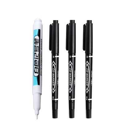 1/4Pcs White Permanent Paint Pen set for Wood Rock Plastic Leather Glass Stone Metal Canvas Ceramic Deep Hole Marker 0.7mm ALPENZO
