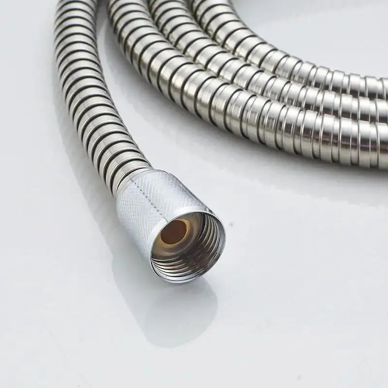 1/2" Extra Thick Silver Stainless Steel Shower Hose,Explosion-Proof Plumbing Hose for Showerhead,Rainfall Shower and Bath Faucet - ALPENZO