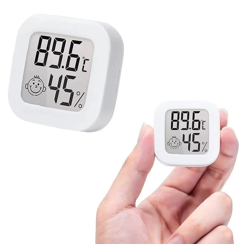Humidity sensor, indoor thermometer, hygrometer, temperature and humidity monitor, with LCD display screen, displaying Celsius t - ALPENZO