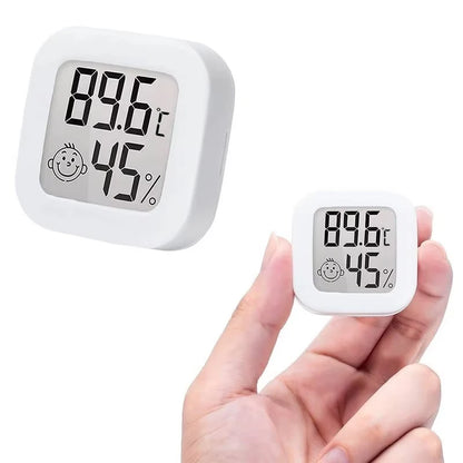 Humidity sensor, indoor thermometer, hygrometer, temperature and humidity monitor, with LCD display screen, displaying Celsius t - ALPENZO