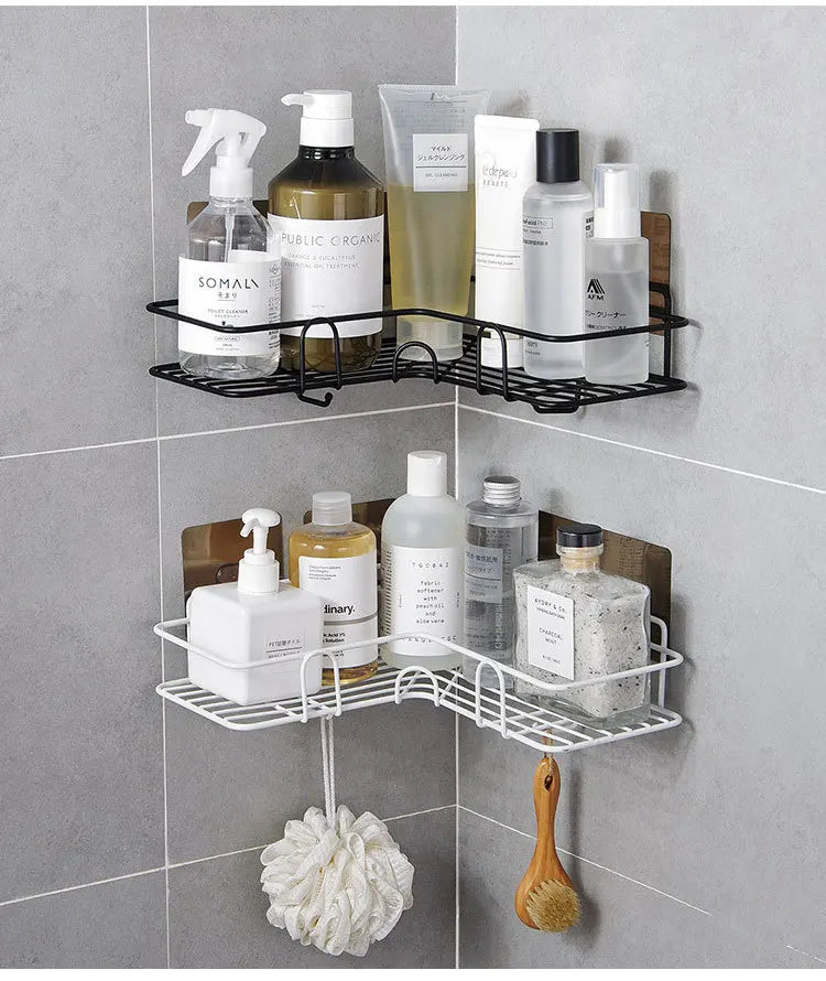Iron Triangle Rack For Kitchen Bathroom Storage Rack Thickened Love Corner Rack Storage Rack Durable - ALPENZO