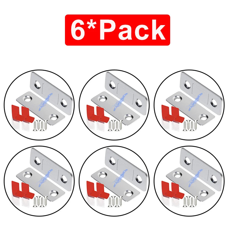 Magnetic Cabinet Catches Ultra Thin Door Strong Magnets Stopper Invisible Adhesive Drawer Magnet Lock for Kitchen Closet Closer - ALPENZO