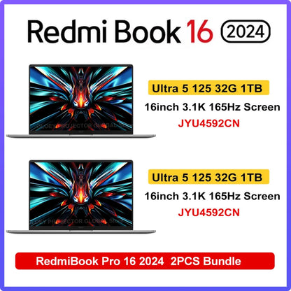 Xiaomi Redmi Book Pro 16 2024 intel Ultra 5/Ultra 7 32GB RAM 1TB SSD ARC 3K 120Hz Screen JYU4592CN/JYU4593CN - ALPENZO