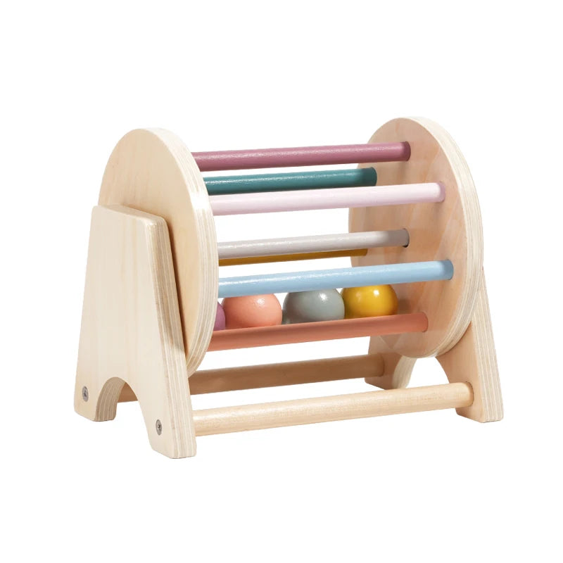 Montessori Infant Wooden Toys Coin Ball Busy Drum Baby Teaching Aid Gifts Color Shape Cognition Match Educational Sensory Toy ALPENZO