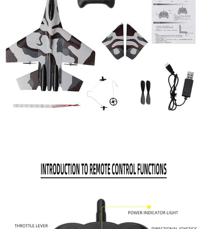 RC Foam Aircraft SU-35 Plane 2.4G Radio Control Glider Remote Control Fighter Plane Glider Airplane Foam Boys Toys for Children ALPENZO