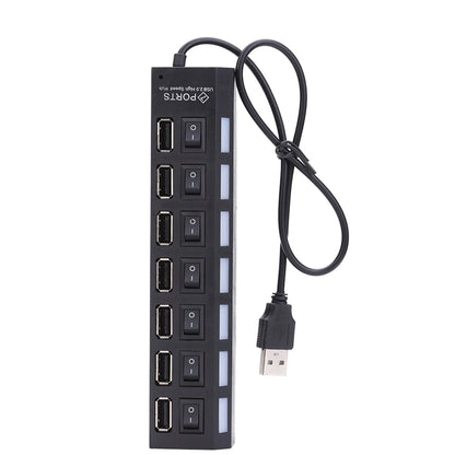 USB Hub Hub USB Adapter Multi Ports Use Power Adapter Extensor USB 2.0 PC Computer Accessories Switch USB For Laptop - ALPENZO