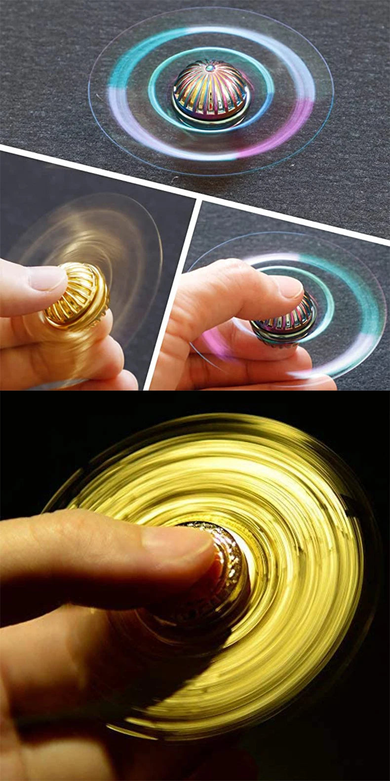 Funny Fidget Spinner Toys Metal Anti Stress Hand Spinner Toys Spinning Gyro Finger Rotation Gyroscope Toy for Kids Adult Gifts ALPENZO