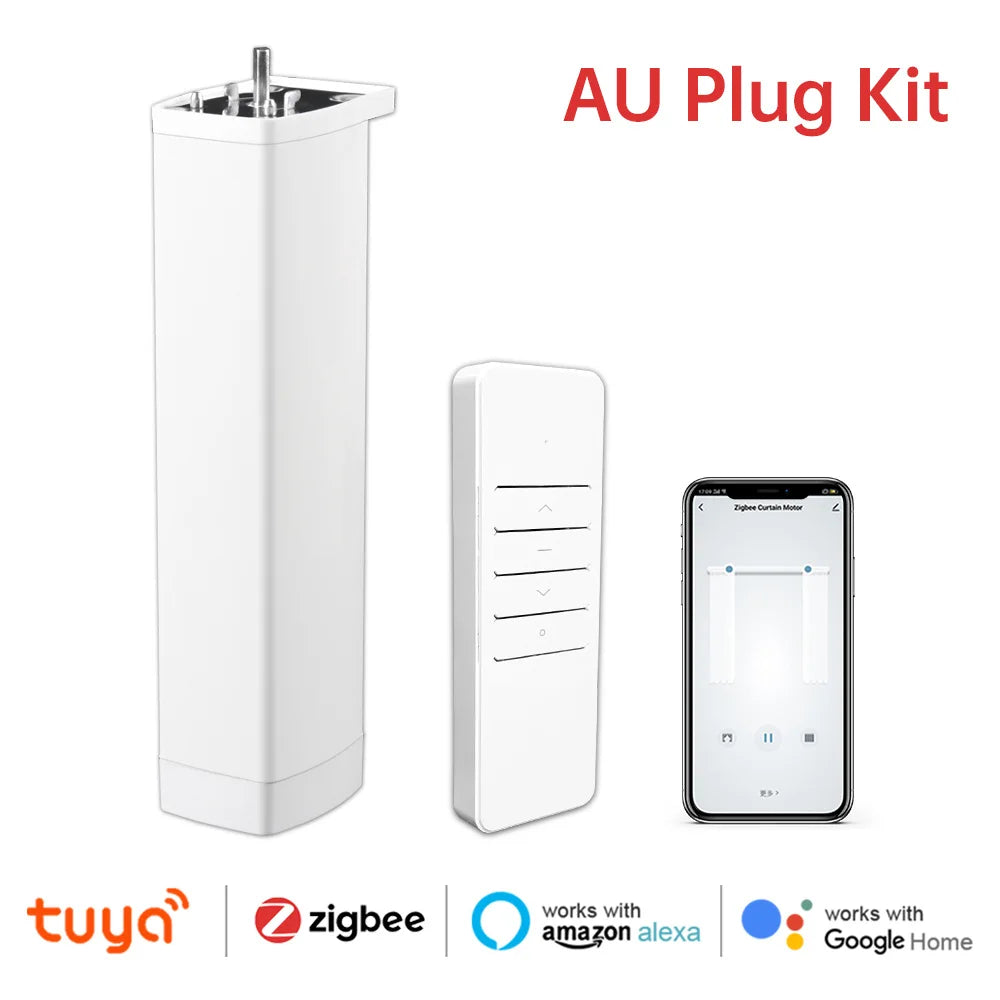 Smart Tuya Wifi/Zigbee Electric Curtain Shutter Motor with RF Remote 22.5CM Size APP Control Alexa Google Assistant SmartThings - ALPENZO