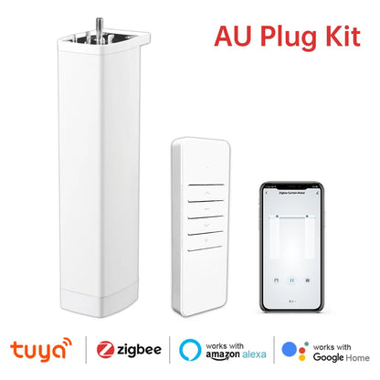Smart Tuya Wifi/Zigbee Electric Curtain Shutter Motor with RF Remote 22.5CM Size APP Control Alexa Google Assistant SmartThings - ALPENZO