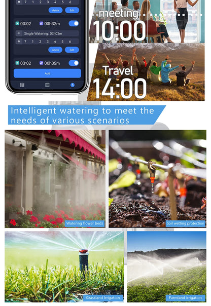 ZIGBEE WIFI Garden Watering Timer Smart Sprinkler Drip Irrigation System Built-in Water Flow Recorder Controller TUYA - ALPENZO