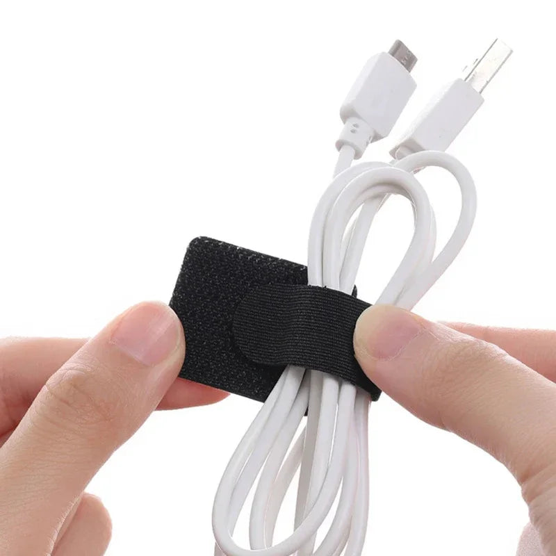 Reusable Cable Ties Fastening Wire Organizer Cord Rope Holder Self Adhesive Adjustable Cord Organizer Straps Desk Management - ALPENZO