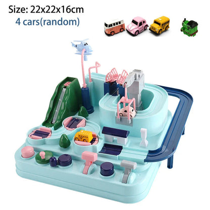 Racing Rail Car Model Space Aerospace Animals Educational Toys Children Train Track Adventure Brain Mechanical Interactive Game ALPENZO