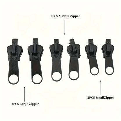 3 sizes universal Zipper Repair Kit Instant replacement zipper sewing clothes bag zipper tool accessories - ALPENZO