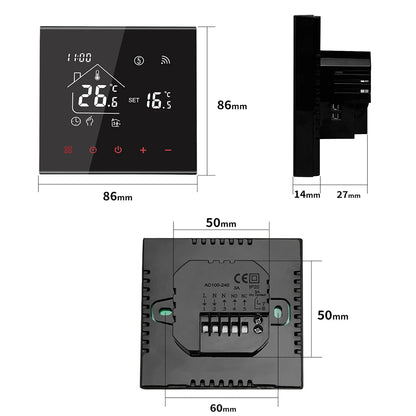 MINCO HEAT M4A Warm Floor Thermostat Tuya WiFi 3A 16A Electric/Gas Boiler/Water Heating Temperature Controller 1PC - ALPENZO