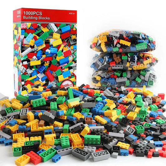 1000 DIY creative building blocks bulk set Urban Classic building blocks Assembled birthday gift children's educational toys ALPENZO