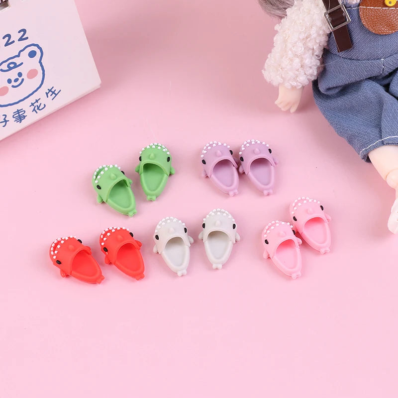 1 Pair For SD Doll For OB11 Doll Slippers Girl Gifts Doll Shoes Dolls Accessories Play House Shark Slippers ALPENZO
