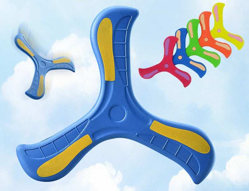 Children Boomerang Soft Three-leaf Cross Adult-kids Interactive Outdoor Toy Early Education Puzzle Decompression Gift ALPENZO
