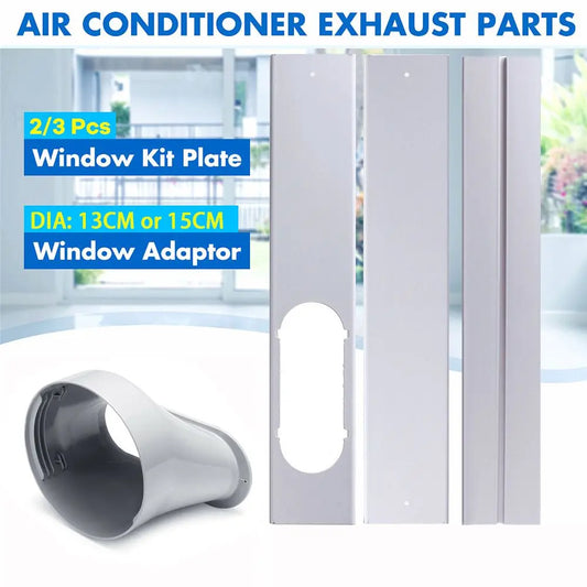 Newest Portable Window Kit Slide Plate Adjustable  Adaptor Wind Shield Exhaust Hose Tube Connector Air Conditioner Accessories - ALPENZO