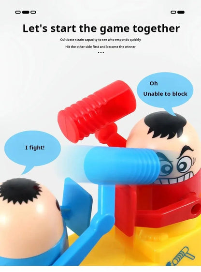 Mini Children's Head Knocking Little Man Fighting Red and Blue Attack and Defense Twin Parent Child Finger Fighting Game Machine ALPENZO