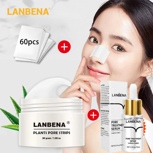 LANBENA Shrink Pore Essence 15ml Blackhead Nasal Black Mask Peeling Acne Treatment Face Serum Moisturizing Firming Skin Care ALPENZO