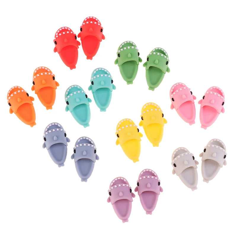 1 Pair For SD Doll For OB11 Doll Slippers Girl Gifts Doll Shoes Dolls Accessories Play House Shark Slippers ALPENZO
