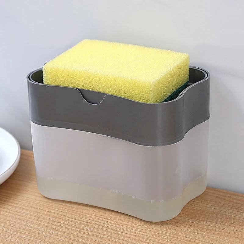 Kitchen Detergent Press Portable Soap Dispenser Pak Clean Cloth Dishwashing Pot Soap Dispenser Cleaning Tool - ALPENZO