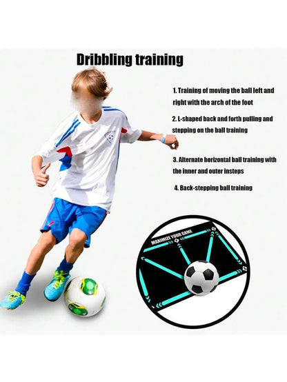 Thick Soccer Training Mat 60x90cm Durable Non-Slip Foldable For Kids Adults Indoor Outdoor Football
