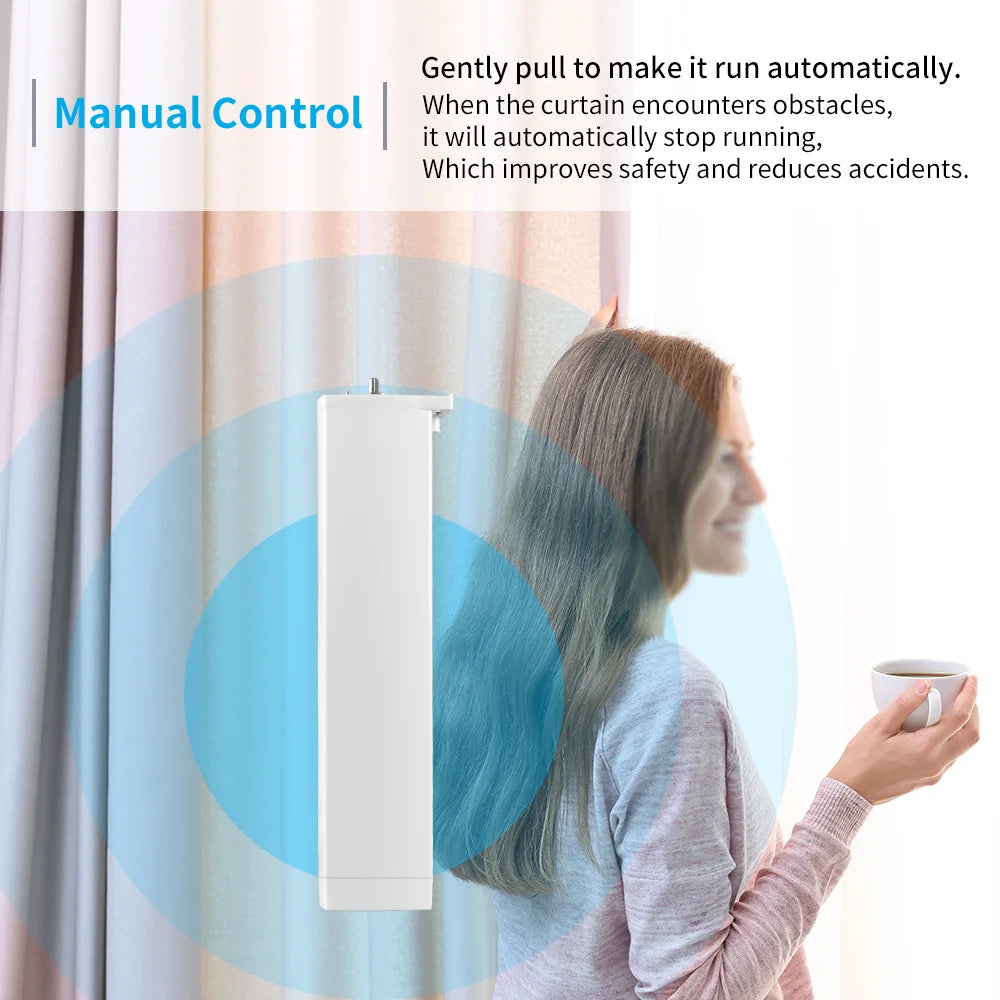 Smart Tuya Wifi/Zigbee Electric Curtain Shutter Motor with RF Remote 22.5CM Size APP Control Alexa Google Assistant SmartThings - ALPENZO