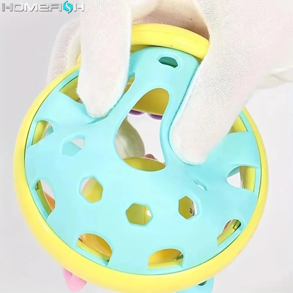 1 Pc 10cm Baby Toy Catch Ball Bendy Baby Walker Rattles Develop Intelligence Ball 0-12 Months Plastic Bell Rattle Doll ALPENZO