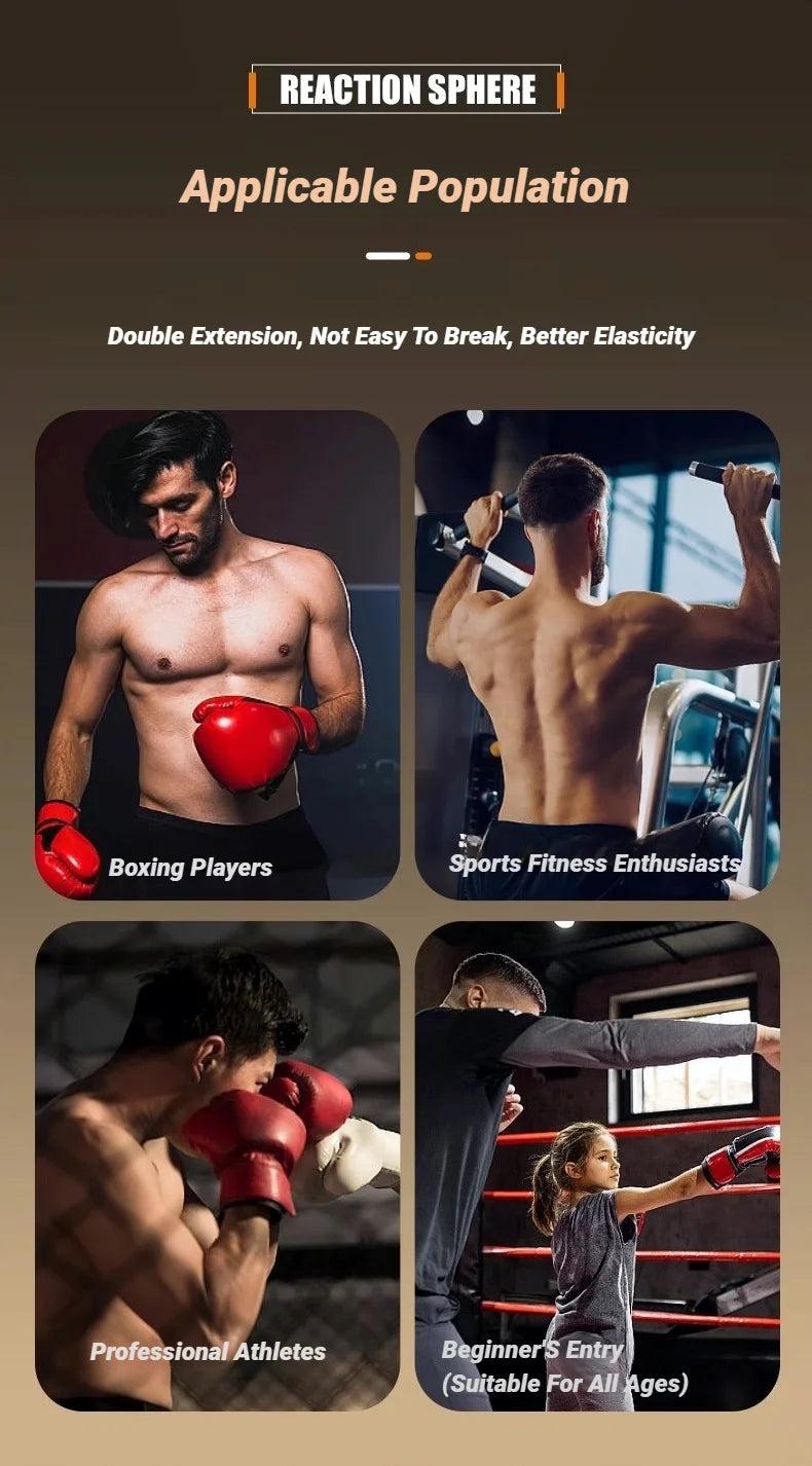 MMA Boxing Speed Ball Head-Mounted Pu Training Hand Eye Reaction Home Sandbag Fitness Equipment Gym Muay Thai Fighting Pressure
