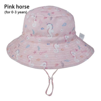 Outdoor Beach Hat Summer Baby Sun Hat for Girls Boys Kids Bucket Cap 0-8 Years ALPENZO