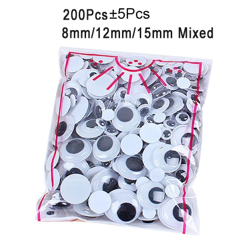 100pcs/200pcs Self-adhesive Googly Wiggle Eyes for DIY Scrapbooking Crafts Projects DIY Dolls Accessories Eyes Handmade Toys GYH ALPENZO