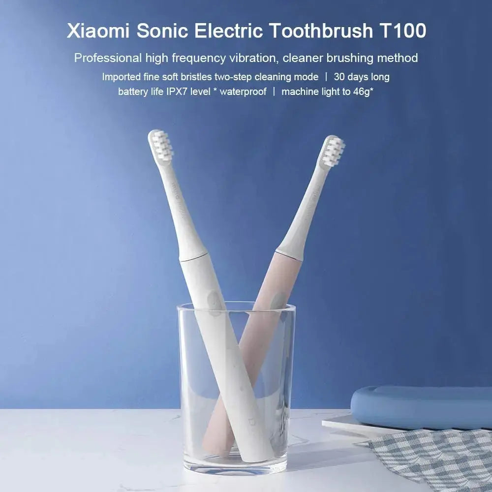 XIAOMI Mijia T100 Sonic Electric Toothbrush Mi Smart Tooth Brush Colorful USB Rechargeable IPX7 Waterproof For Toothbrushes head - ALPENZO