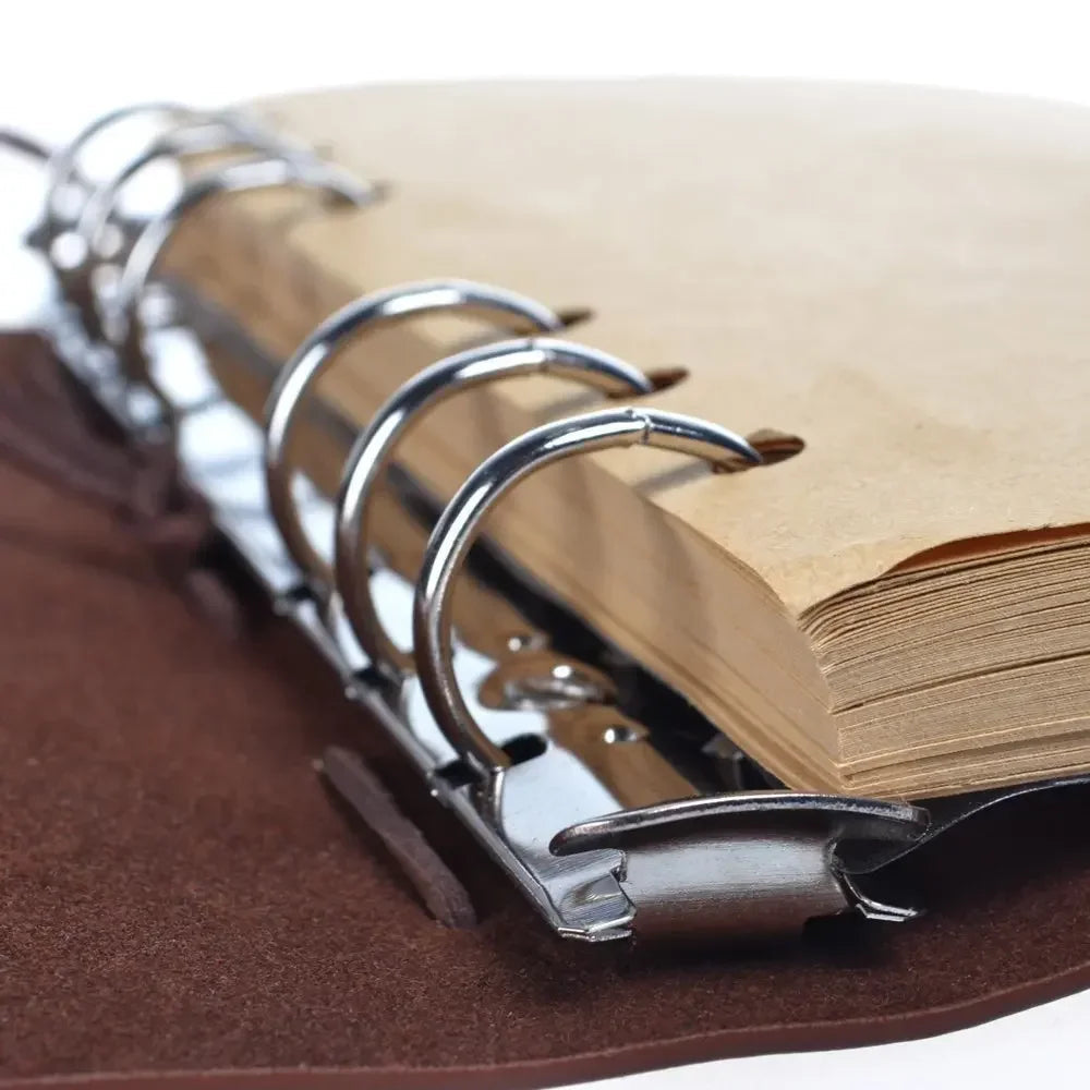 Retro Notebooks & Journals Agenda  Binder Sketch Book Leather Soft Cover 14x10cm Replaceable Kraft Paper Inner Korean Stationery ALPENZO