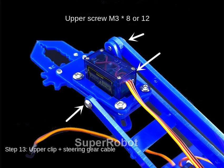 SG90 MG90S 4 Dof Unassembly Acrylic Mechanical Robot Manipulator Claw Kit For Arduino Robot Arm STEAM Kit Programming Robot Arm ALPENZO