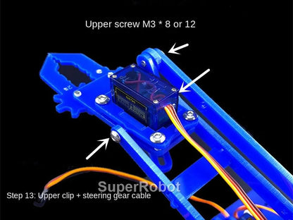 SG90 MG90S 4 Dof Unassembly Acrylic Mechanical Robot Manipulator Claw Kit For Arduino Robot Arm STEAM Kit Programming Robot Arm ALPENZO