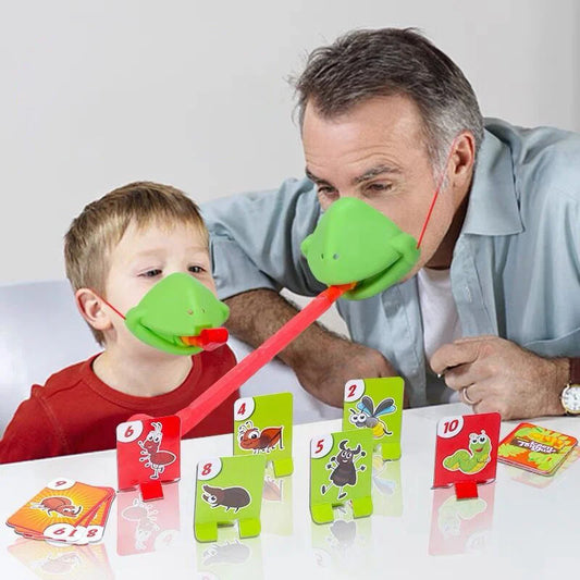 Frog Lizard Mask Wagging Tongue Lick Cards Board Games for Children Family Party Toys Antistress Funny Desktop Puzzle Game Toys ALPENZO
