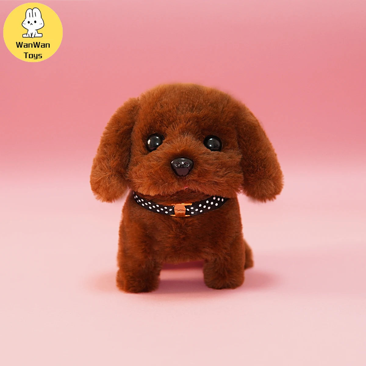 Plush Electric Puppy Simulation Pet Dog Can Walk Teddy Dog Golden Retriever Bichon Frize Dog Children Can Bark Run And Rock ALPENZO