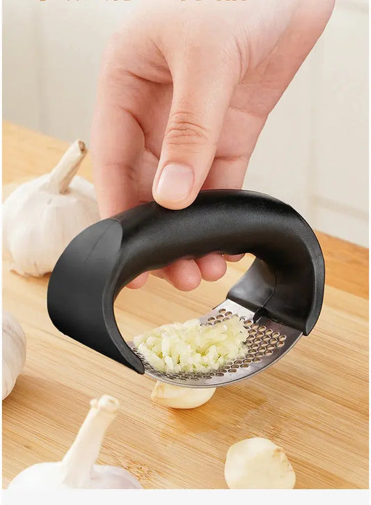 Stainless Steel Garlic Press Crusher Manual Garlic Mincer Chopping Garlic Tool Fruit Vegetable Tools Kitchen Accessories Gadget - ALPENZO