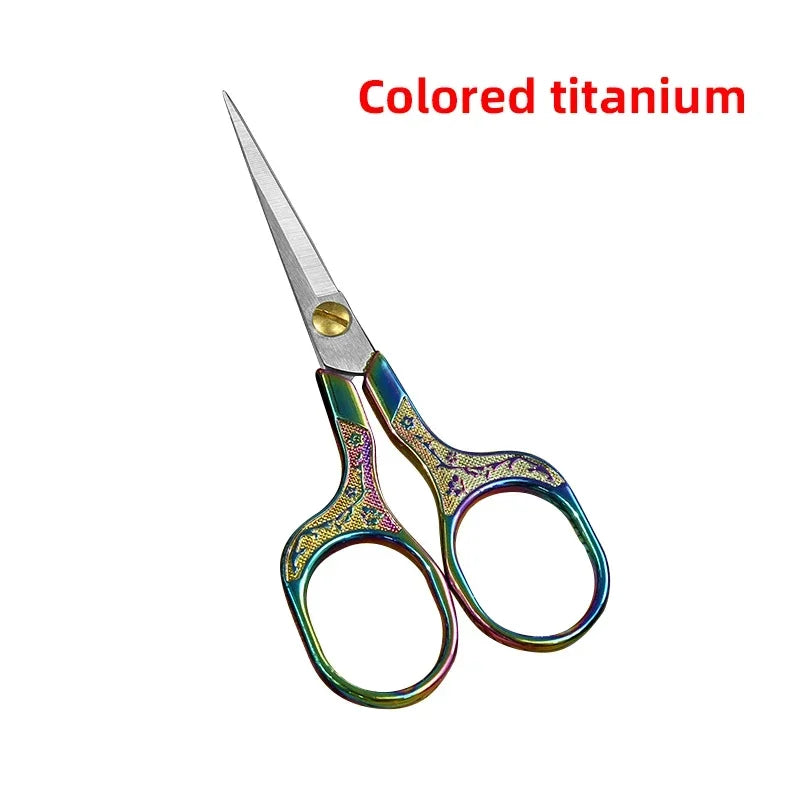 Stainless Steel Scissor Fabric Thread Sewing Scissor Colorful Handicraft Household Embroidery Sewing Shears Embroidery Scissors - ALPENZO