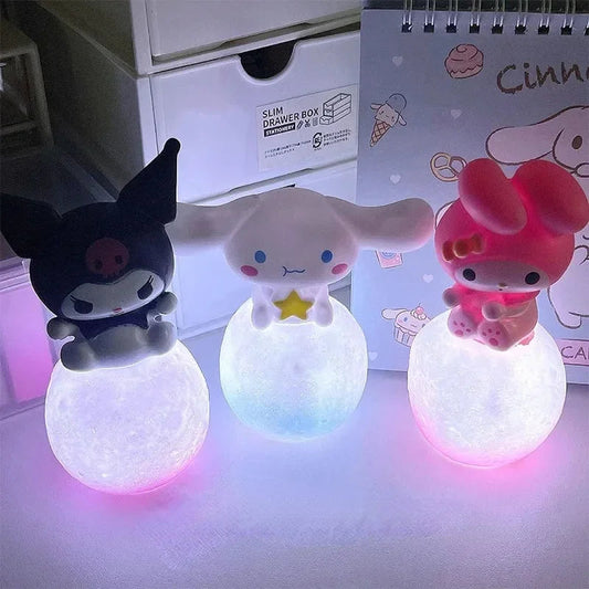 Sanrio Hello Kitty Night Light Luminous Children's Toy Bedside Lamp Anime Cartoon Kuromi Cinnamoroll Cute Children's Gift Gift ALPENZO