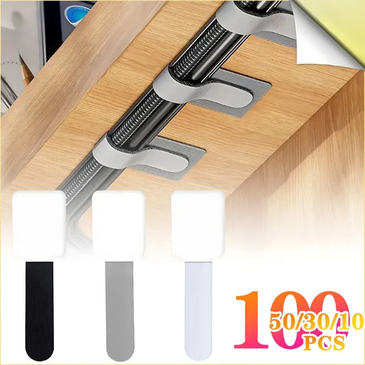 Reusable Cable Ties Fastening Wire Organizer Cord Rope Holder Self Adhesive Adjustable Cord Organizer Straps Desk Management - ALPENZO