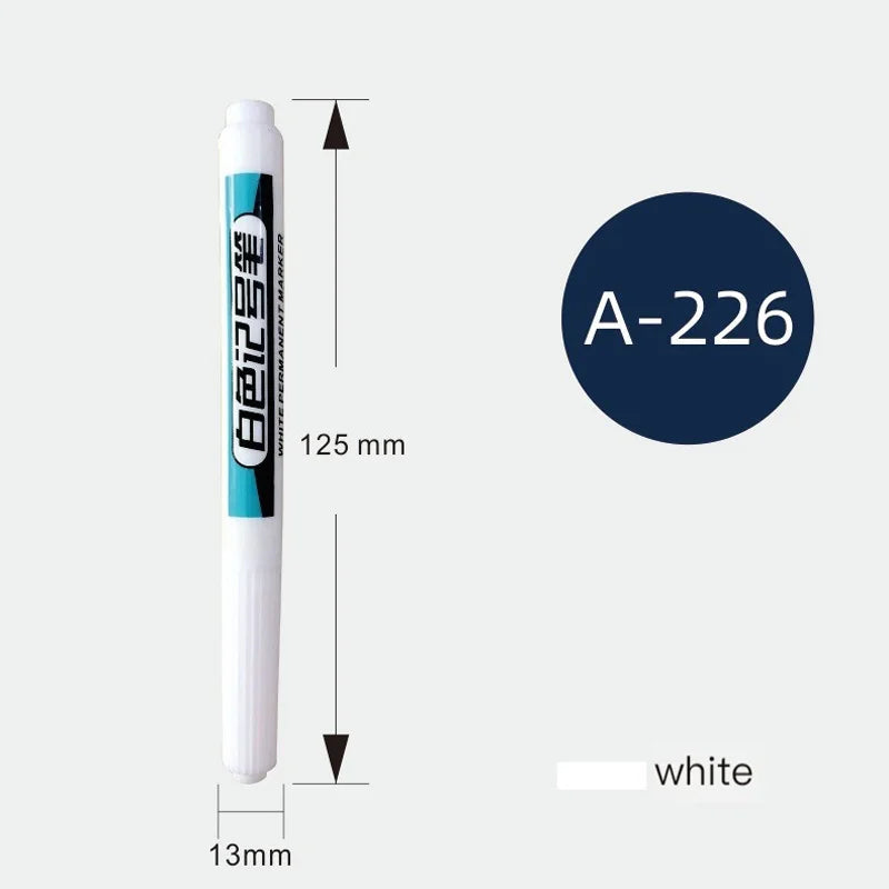 1/4Pcs White Permanent Paint Pen set for Wood Rock Plastic Leather Glass Stone Metal Canvas Ceramic Deep Hole Marker 0.7mm ALPENZO