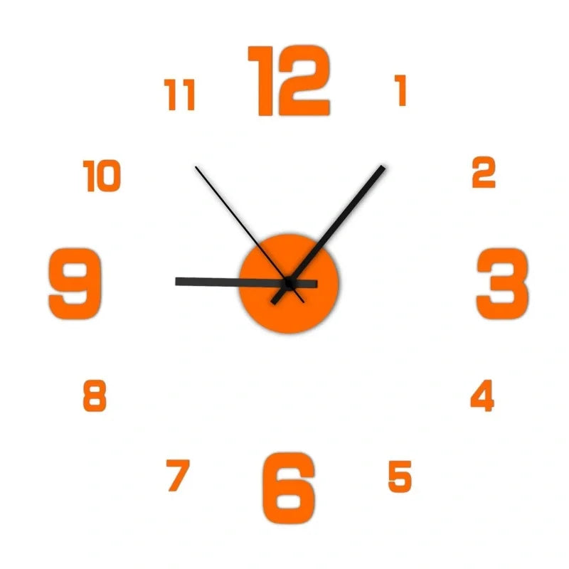 Modern Home Creative Frameless DIY Wall Decoration Wall Decoration Silent Clock Living Room Office Bedroom Wall Decoration Art - ALPENZO
