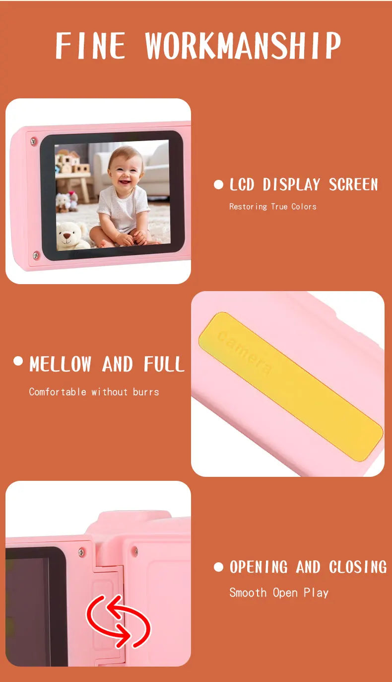 Kids Video Camcorder 1080P 20 MP High Resolution Portable Mini Digital Camera with 2.4 Inch Large Display Screen Birthday Gifts ALPENZO