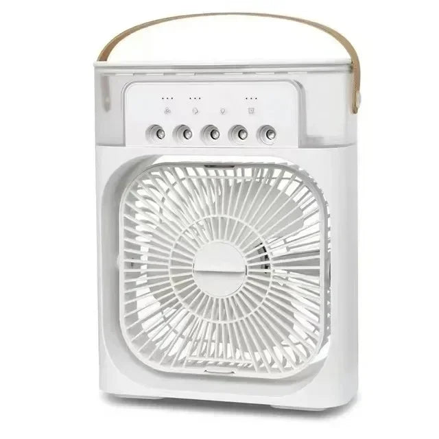 Portable Humidifier Fan Air Conditioners USB Electric Fan LED Night Light Water Mist Fun 3 In 1 Air Cooler Humidifie For Home - ALPENZO