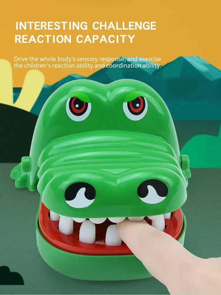 Crocodile Teeth Toys Children's Crocodile Bites Fingers Reaction Training Novelty Children's Lucky Game Trick Decompression Toy ALPENZO