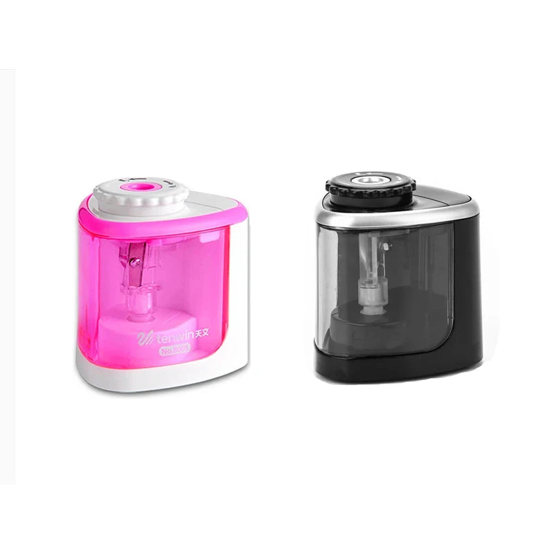 Tenwin Electric/Manual 2 in 1 Pencil Portable Sharpener Safe Student Helical Steel Blade Kids Adults Auto Pencil Sharpener 8005 ALPENZO