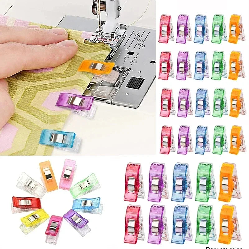 10-100PCS Sewing Clips Colorful Multipurpose Plastic Craft Crocheting Knitting Safety Securing Clothing Clips Binding Clips - ALPENZO
