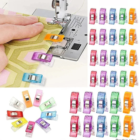 10-100PCS Sewing Clips Colorful Multipurpose Plastic Craft Crocheting Knitting Safety Securing Clothing Clips Binding Clips - ALPENZO